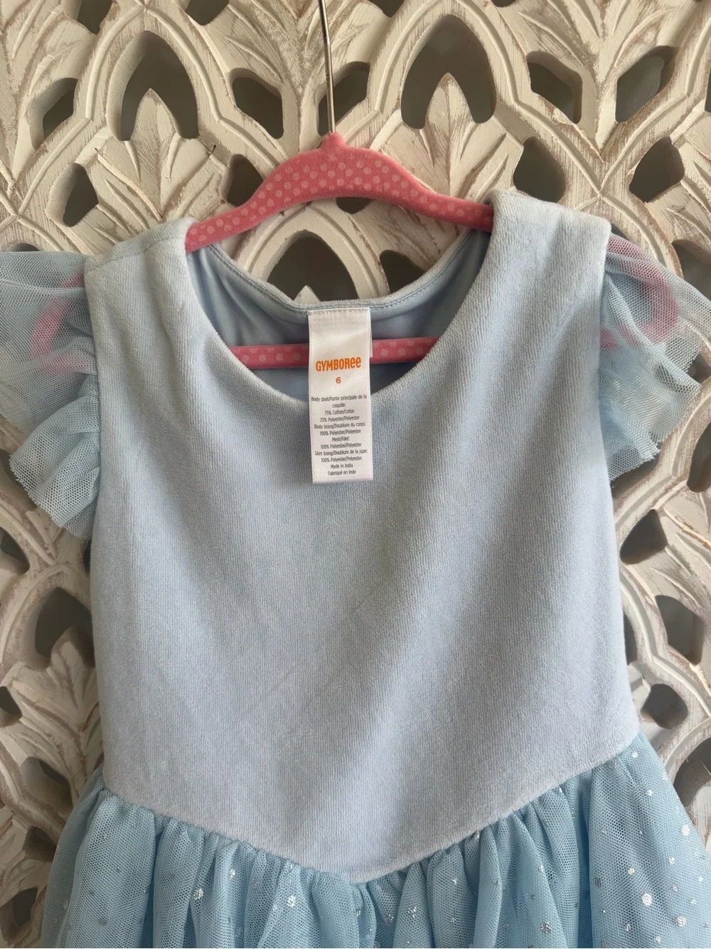 Blue Velvet Fairy Tale Dress | Sparkly Tulle & Flutter Sleeves, size 6
